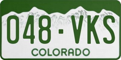 CO license plate 048VKS