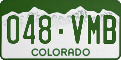 CO license plate 048VMB