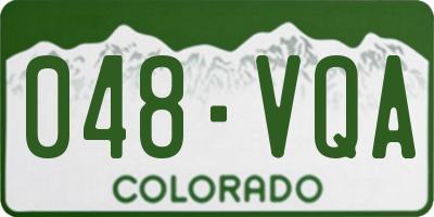 CO license plate 048VQA