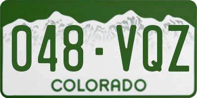 CO license plate 048VQZ