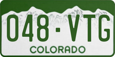 CO license plate 048VTG