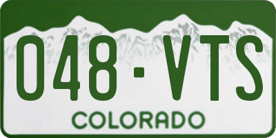 CO license plate 048VTS
