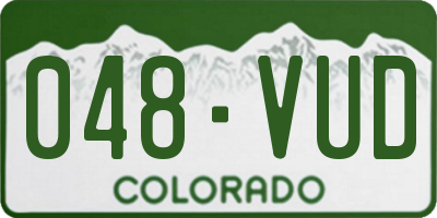 CO license plate 048VUD