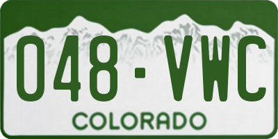 CO license plate 048VWC