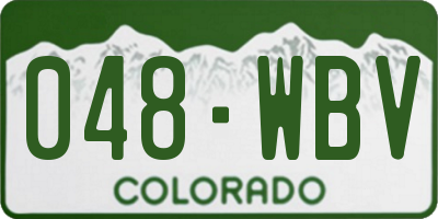 CO license plate 048WBV