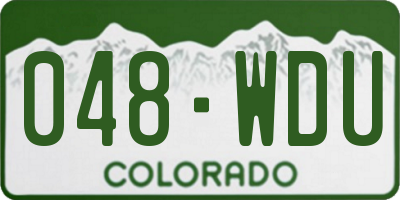 CO license plate 048WDU