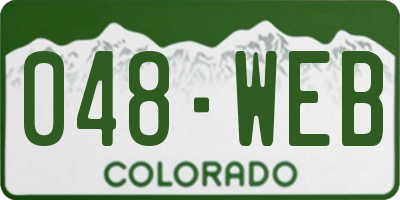 CO license plate 048WEB