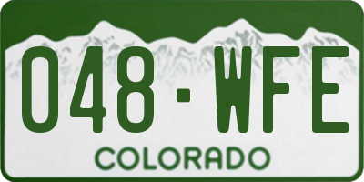CO license plate 048WFE