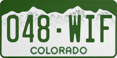 CO license plate 048WIF