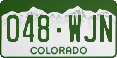 CO license plate 048WJN