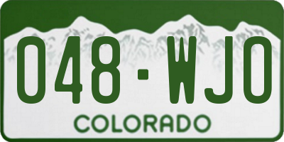 CO license plate 048WJO