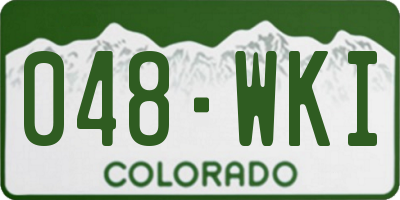 CO license plate 048WKI