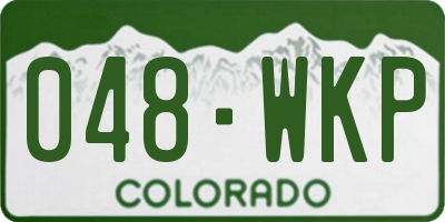 CO license plate 048WKP