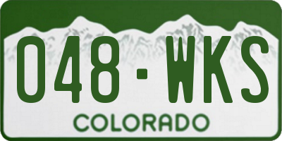 CO license plate 048WKS