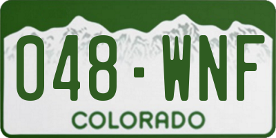 CO license plate 048WNF