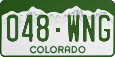 CO license plate 048WNG