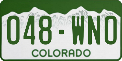 CO license plate 048WNO