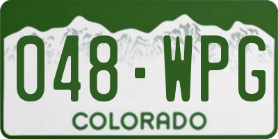CO license plate 048WPG