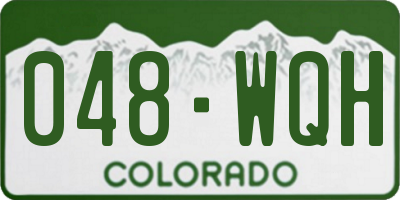 CO license plate 048WQH