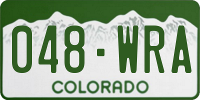 CO license plate 048WRA
