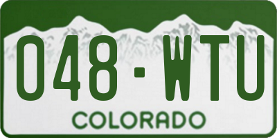 CO license plate 048WTU