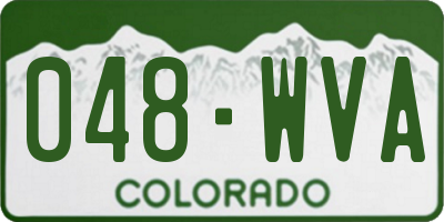 CO license plate 048WVA