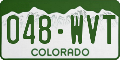 CO license plate 048WVT