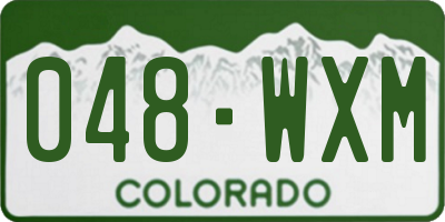 CO license plate 048WXM