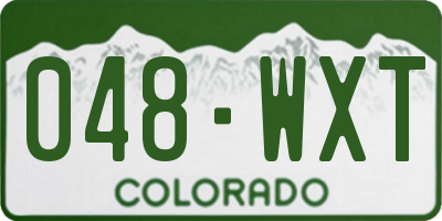 CO license plate 048WXT