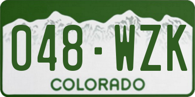 CO license plate 048WZK