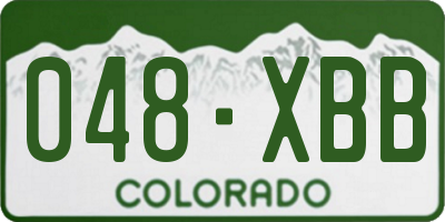 CO license plate 048XBB