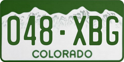 CO license plate 048XBG