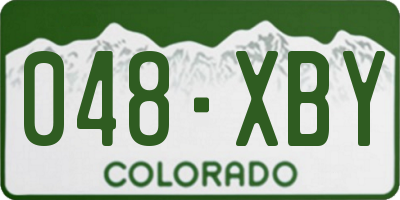 CO license plate 048XBY