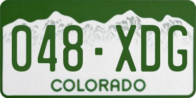 CO license plate 048XDG
