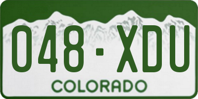 CO license plate 048XDU