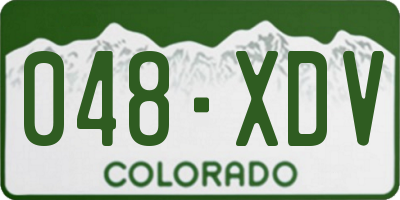 CO license plate 048XDV