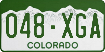 CO license plate 048XGA
