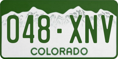CO license plate 048XNV