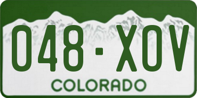 CO license plate 048XOV