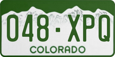 CO license plate 048XPQ
