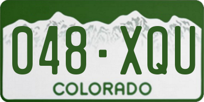 CO license plate 048XQU