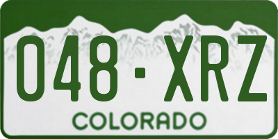 CO license plate 048XRZ