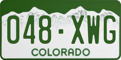 CO license plate 048XWG