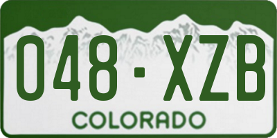 CO license plate 048XZB