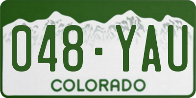 CO license plate 048YAU