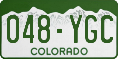 CO license plate 048YGC