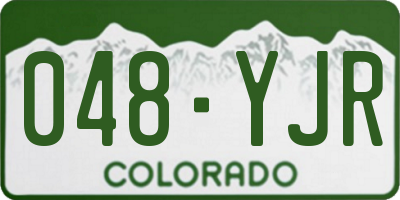 CO license plate 048YJR