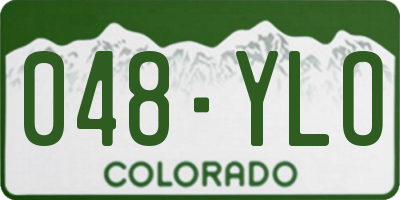 CO license plate 048YLO
