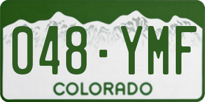 CO license plate 048YMF