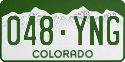 CO license plate 048YNG